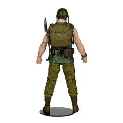 McFarlane Toys Sergeant Rock knife and pack accessories close-up