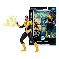 McFarlane Toys Sinestro 7in packaging and care guidance help collectors