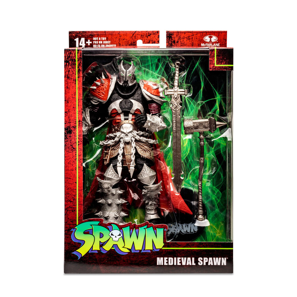 McFarlane Toys Medieval Spawn textured details add realism to diorama setups.