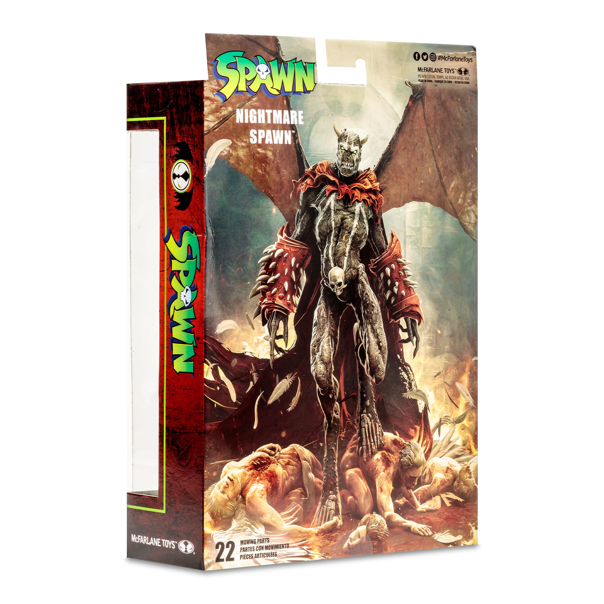 McFarlane Toys Nightmare Spawn close-up textures showcase fabric and wing details.