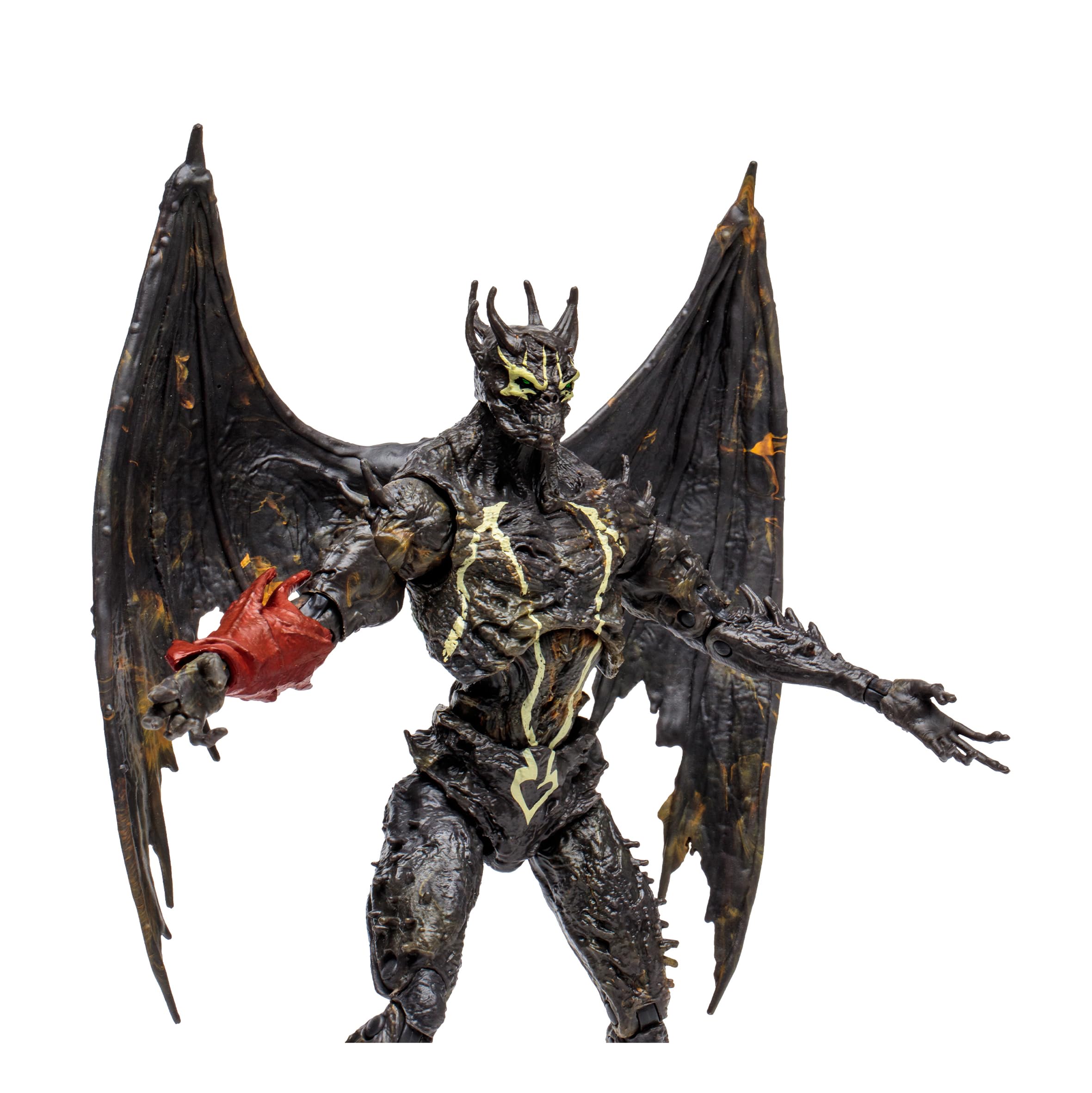 McFarlane Toys Nightmare Spawn wings articulation detail for dynamic posing.