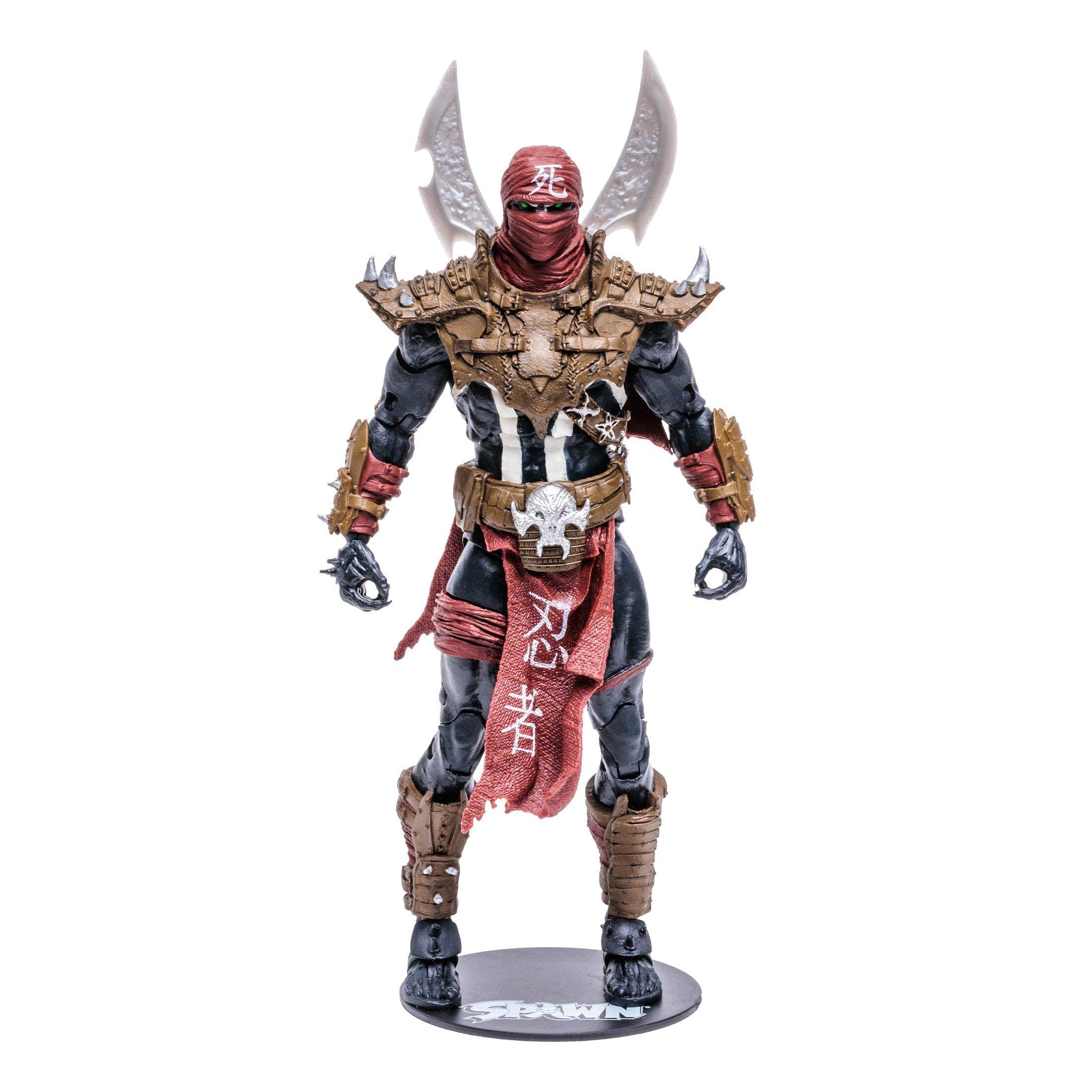 McFarlane Toys Spawn Ninja Spawn front view shows detailed sculpt and articulated joints for dynamic posing
