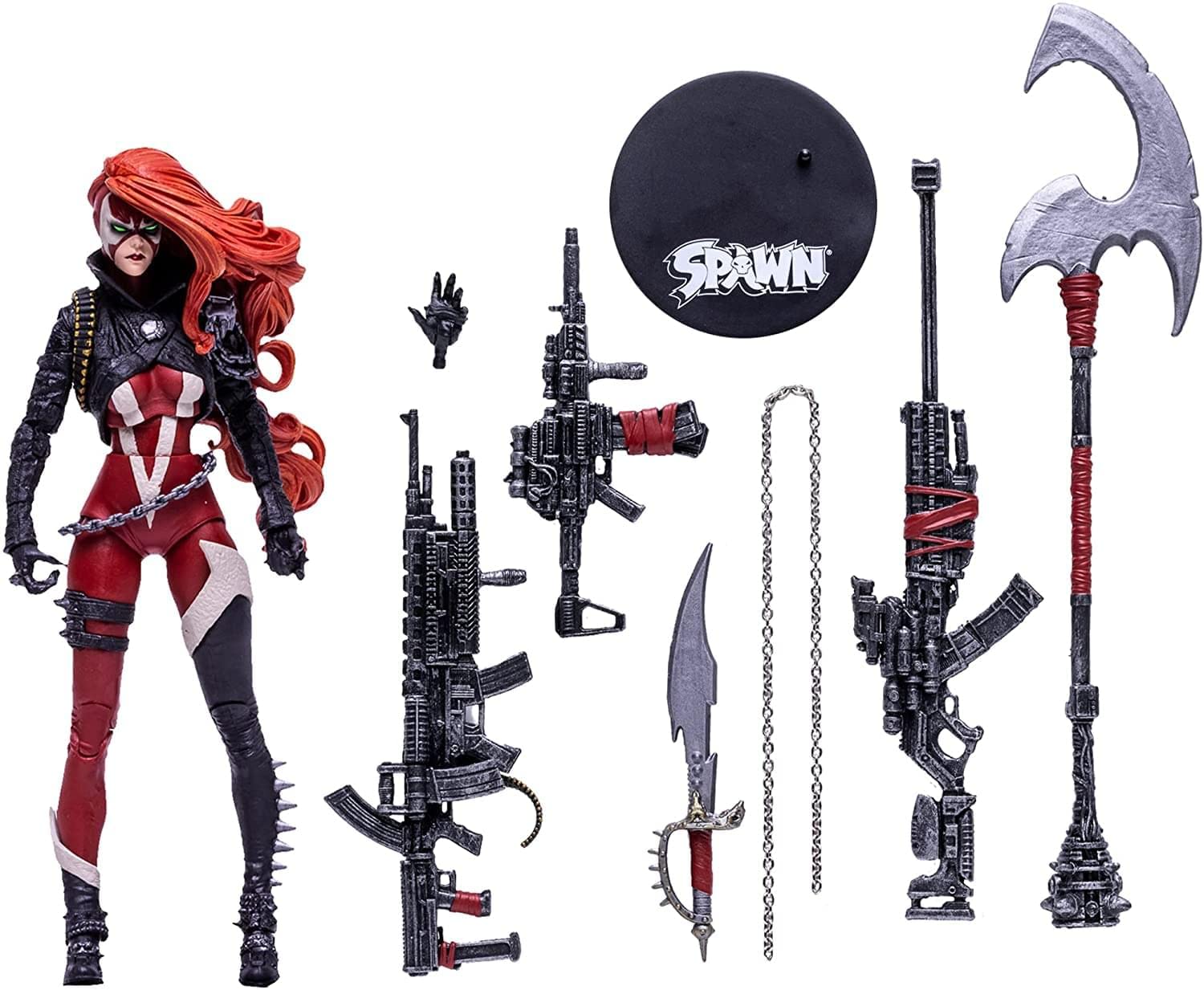 McFarlane Toys Spawn She Spawn with eight accessories for display storytelling