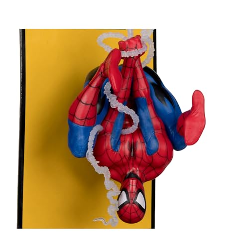 McFarlane Toys Spider-Man backdrop enhances shelf presentation and storytelling.
