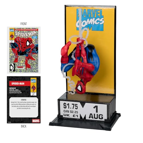 McFarlane Toys Spider-Man environmental base showcases a dynamic display scene.