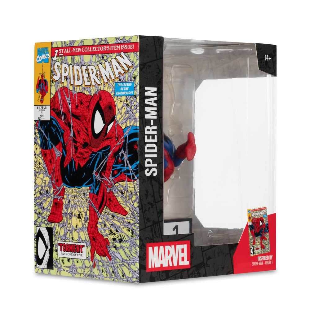 McFarlane Toys Spider-Man corner box features Lizard foe.