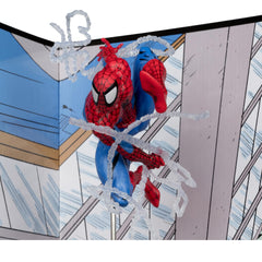 Environmental urban base features for Spider-Man display