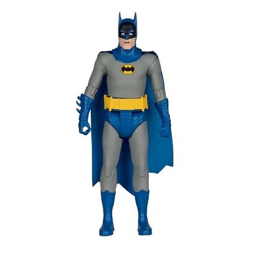McFarlane Toys Super Friends Bizarro Batman soft goods cape adds authentic retro flair.