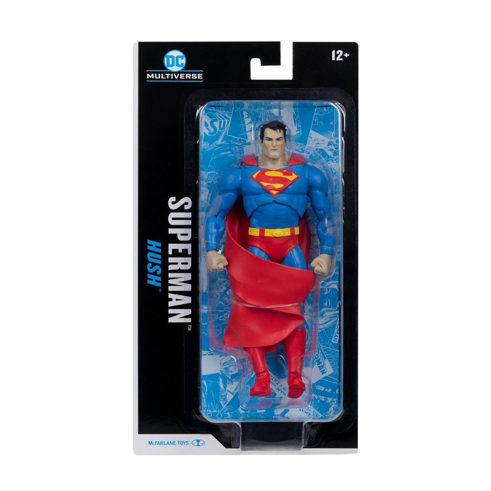McFarlane Toys Superman Hush display pose on a shelf.