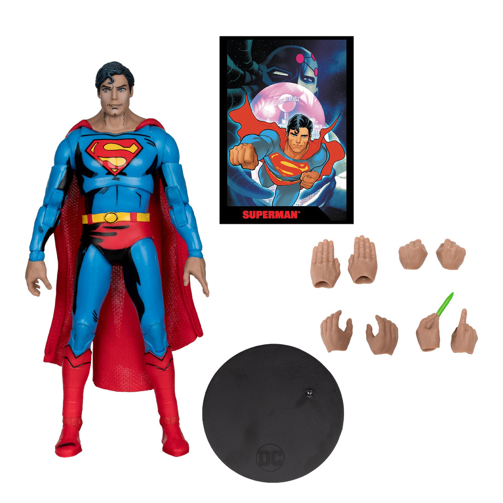 McFarlane Toys Superman ’78 figure includes 8 extra hands for versatile gestures.