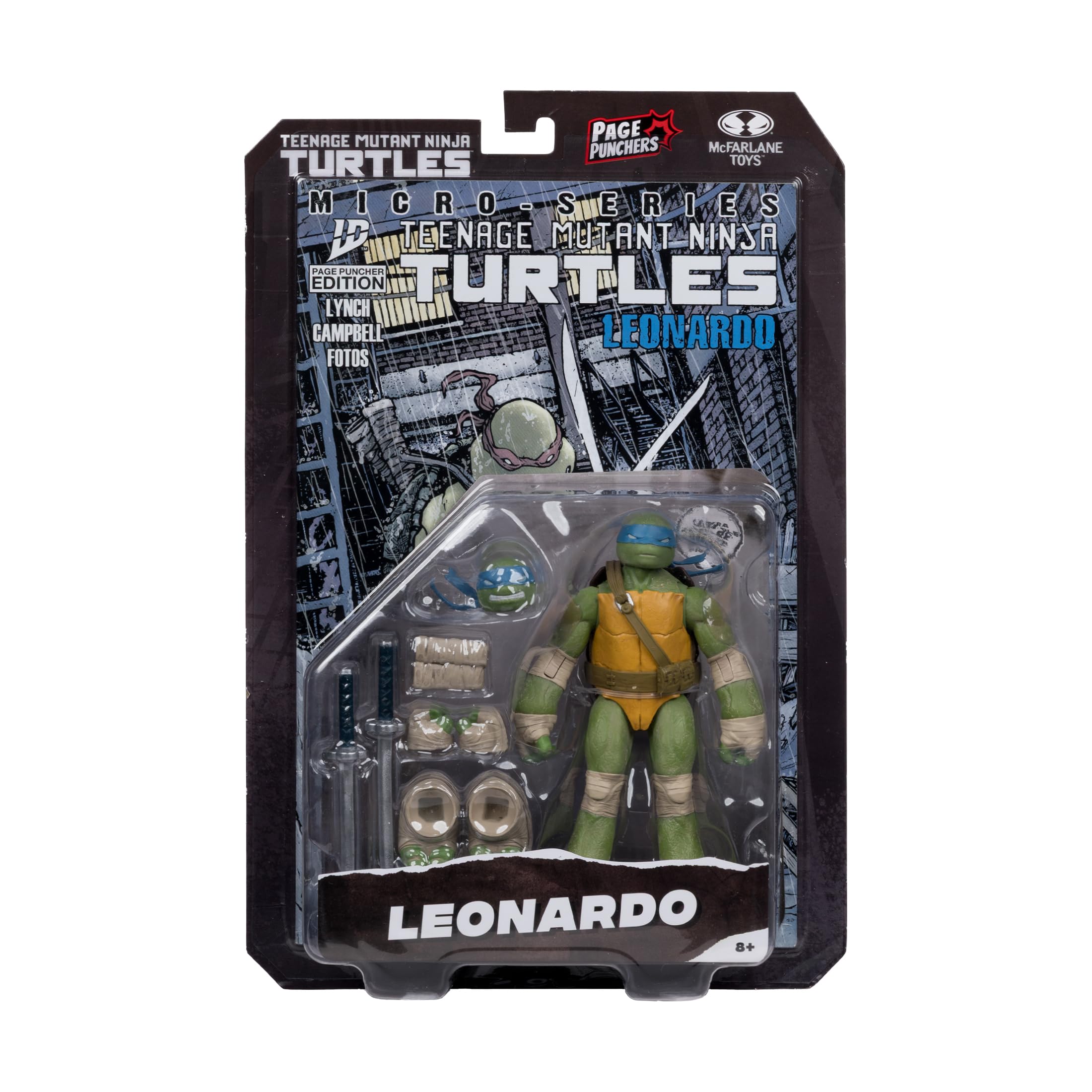 McFarlane Toys TMNT collection-ready display with Page Punchers figures