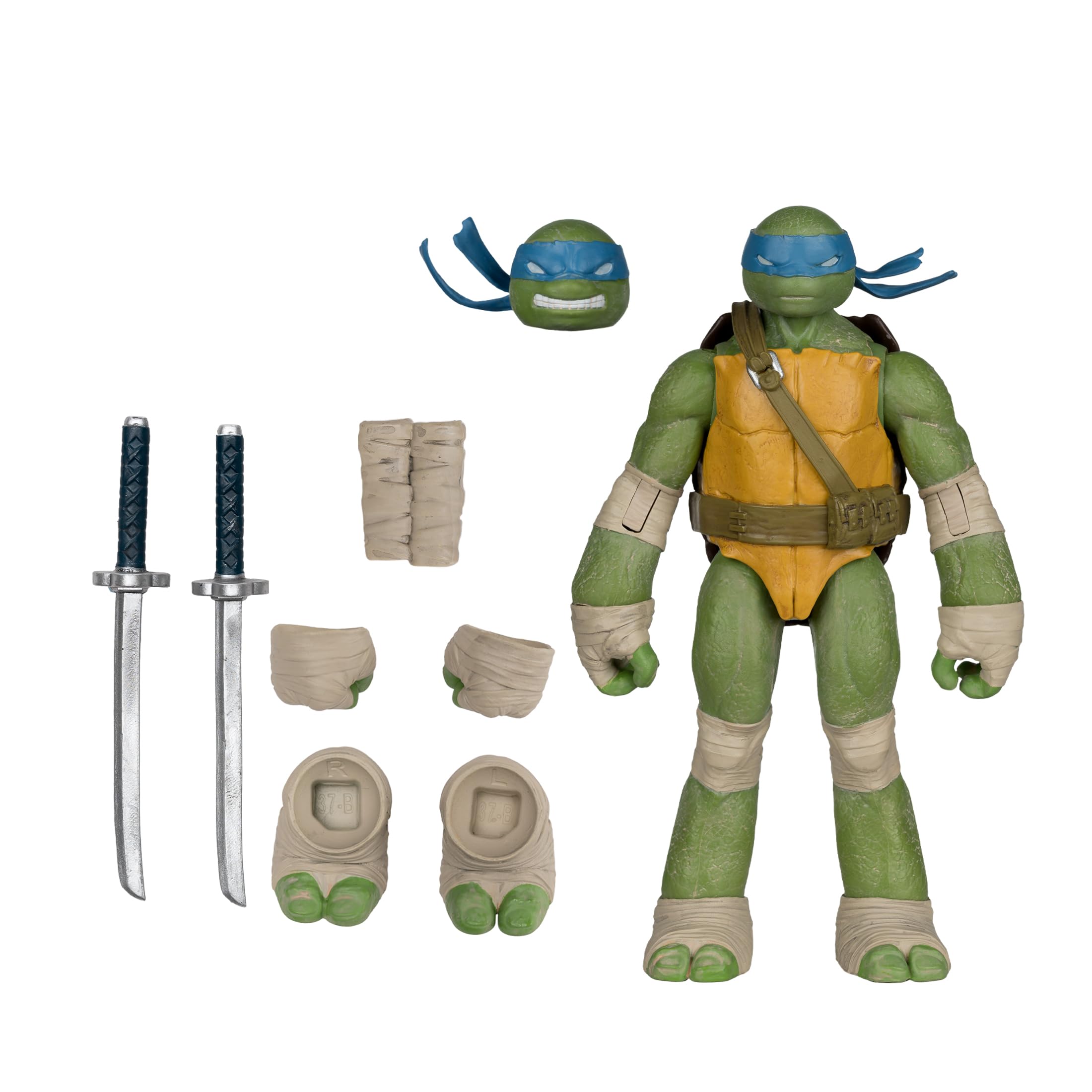 McFarlane Toys Leonardo figure front view highlighting ultra poseability for dynamic display