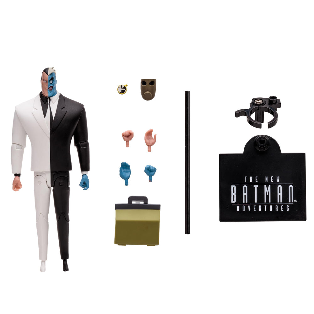 McFarlane Toys Two-Face pose 1 demonstrates articulation for dynamic posing