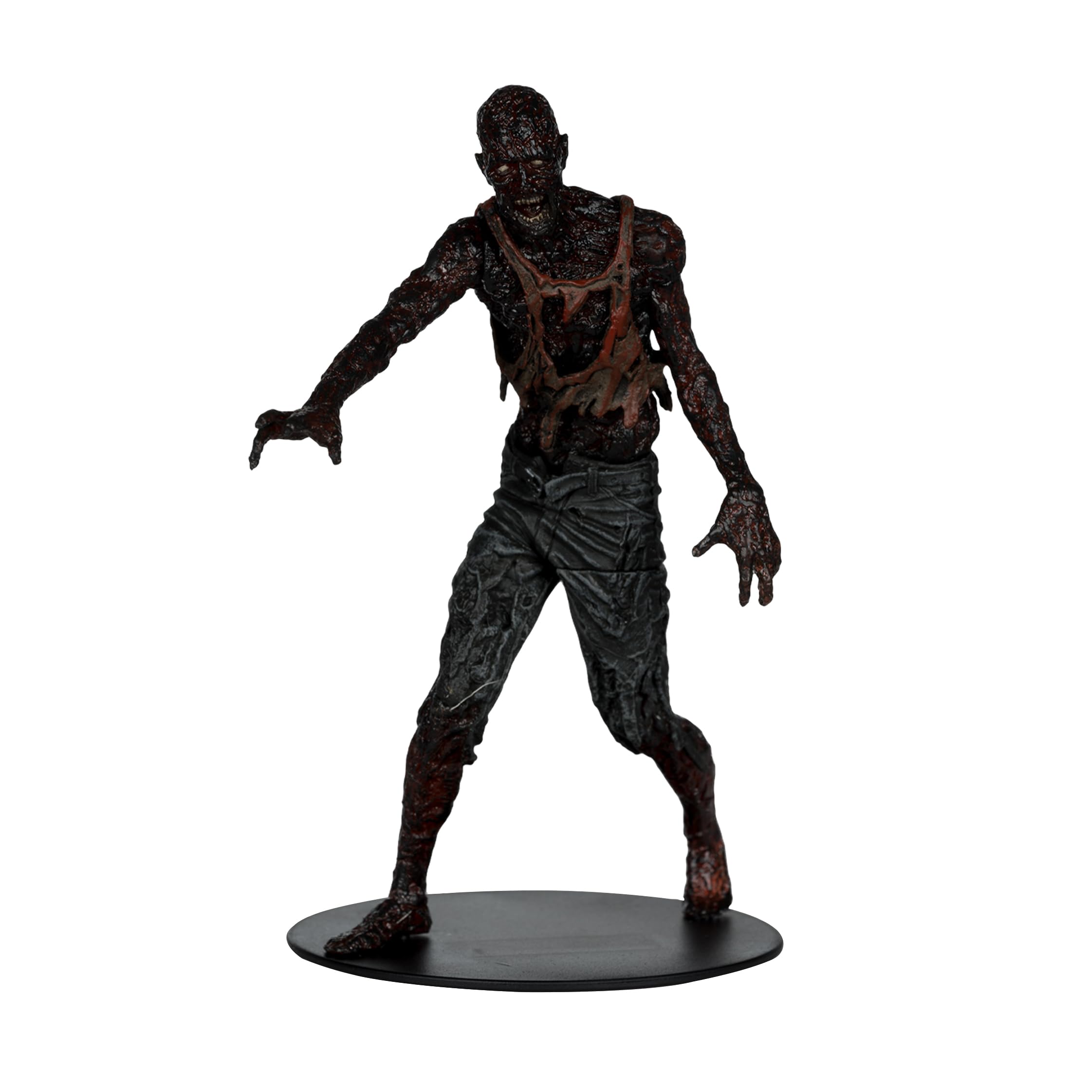 McFarlane Toys Charred Walker on base highlights fiery battle diorama potential.