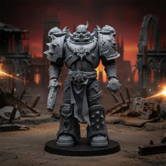 McFarlane Toys Warhammer 40K AP Variant grey figure ready for hobby painting.