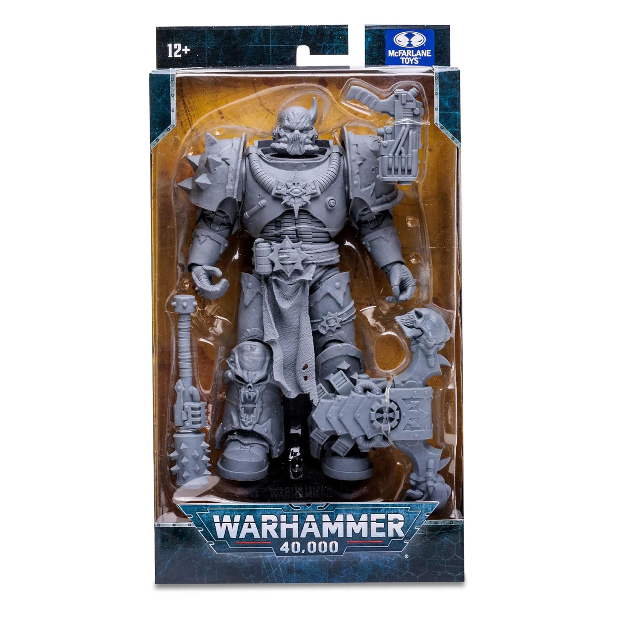 McFarlane Toys Warhammer 40K AP Variant figure with plasma pistol, ideal for painting and display.