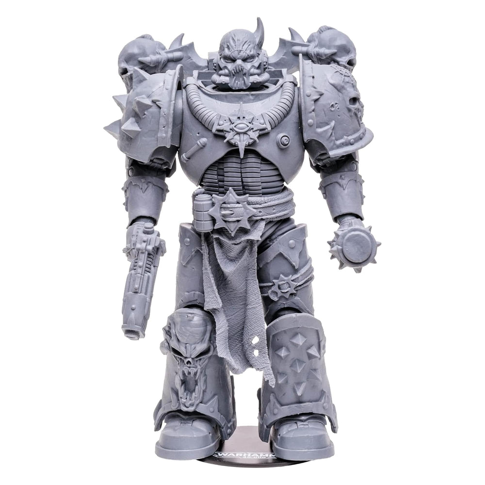 McFarlane Toys Warhammer 40K Chaos Space Marine AP Variant in dynamic pose for display.