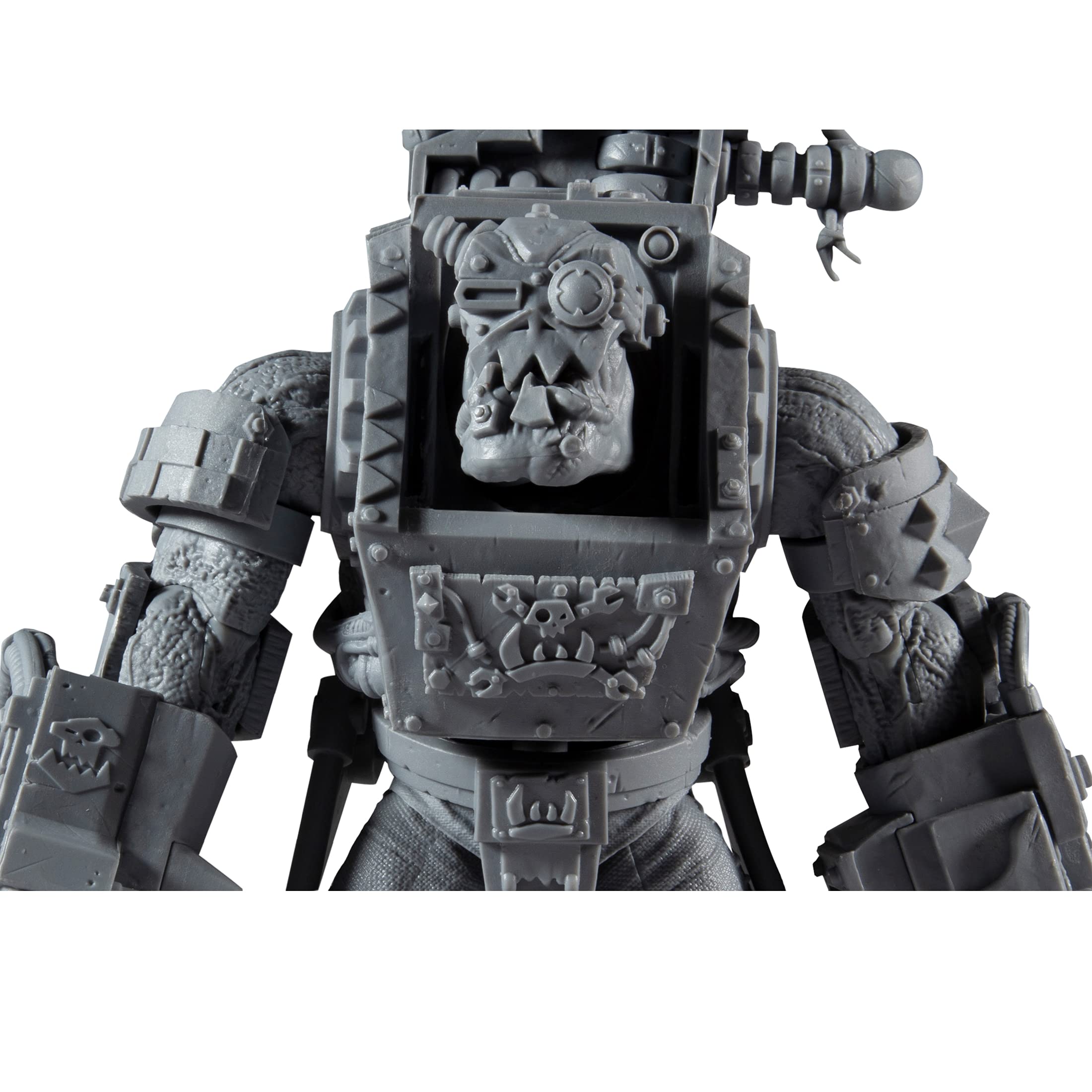 McFarlane Toys Warhammer 40K Ork Big Mek window box packaging for shelf presentation.
