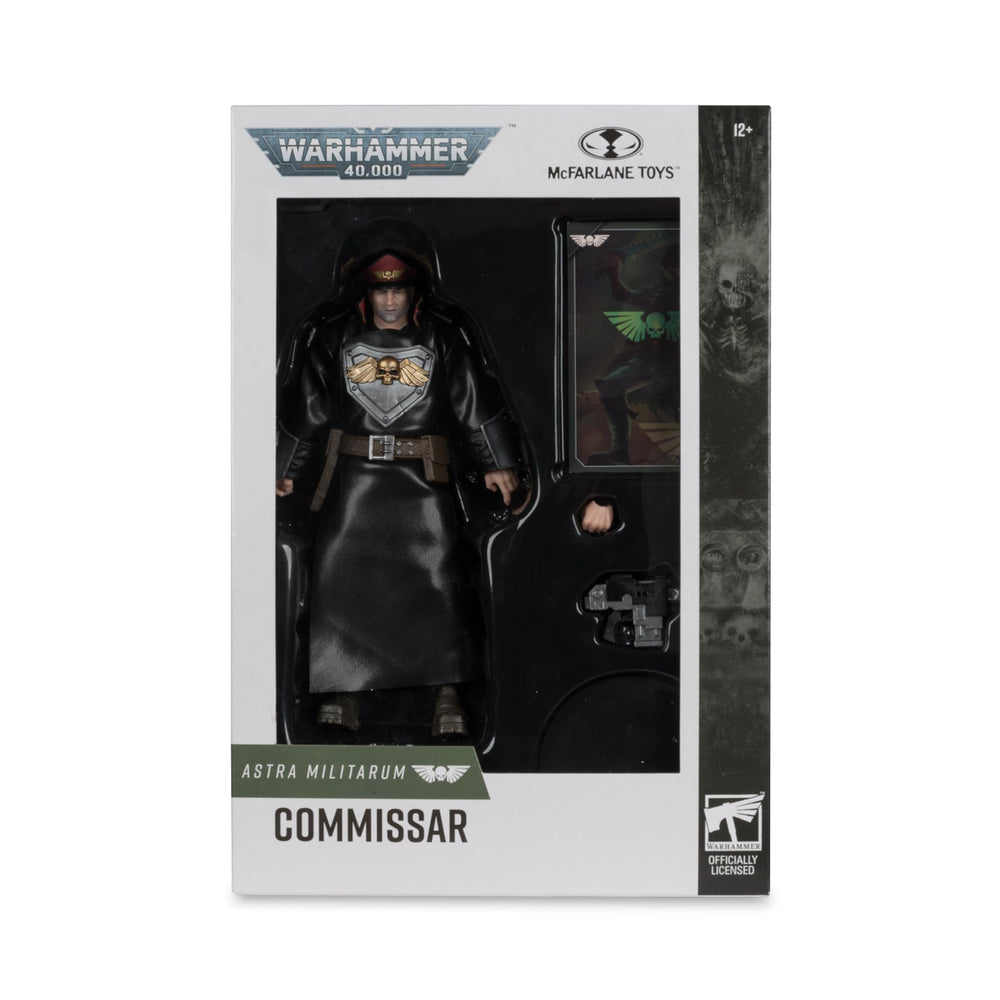 McFarlane Toys Warhammer Commissar window box packaging showcase