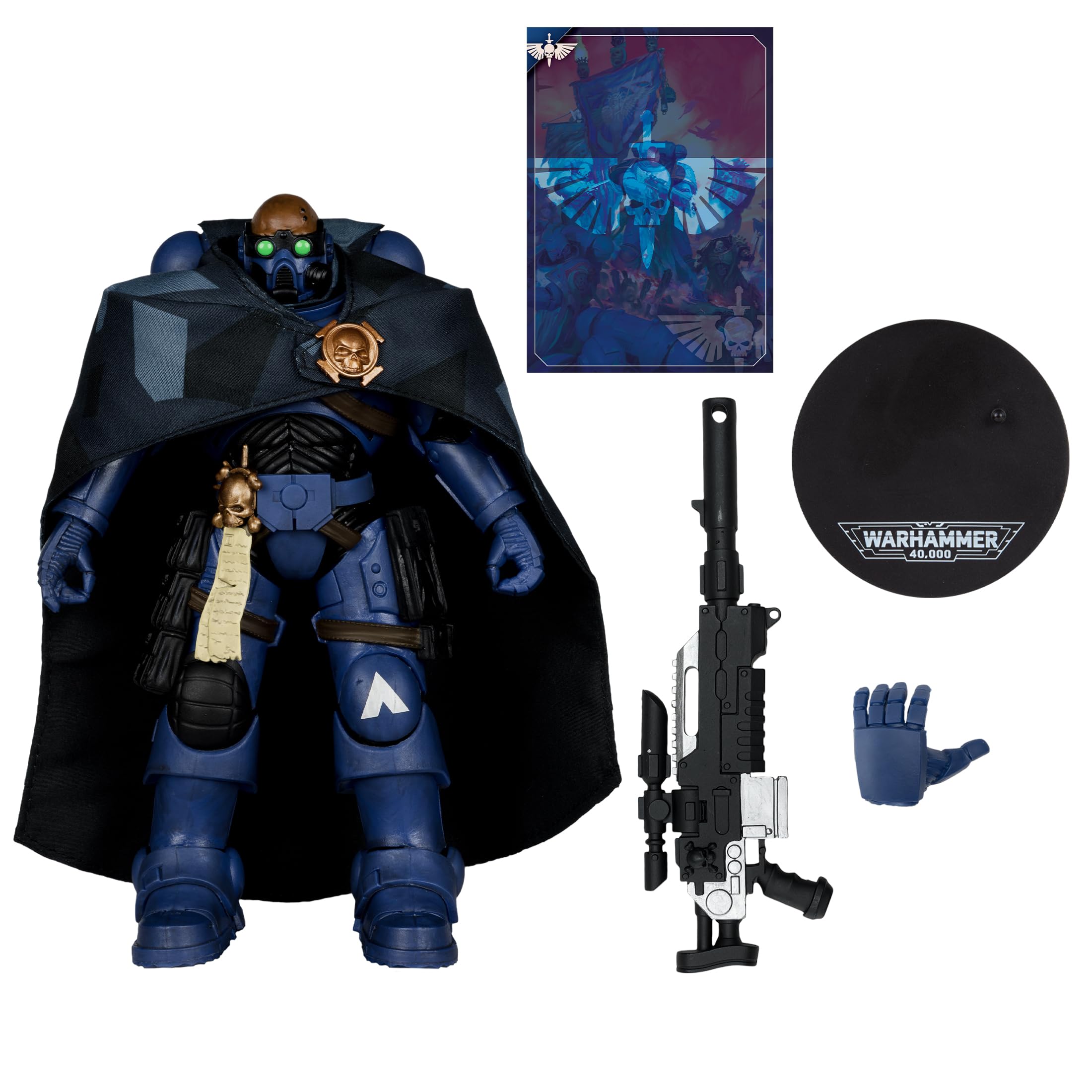 McFarlane Toys Warhammer Eliminator extra hand enables varied poses.