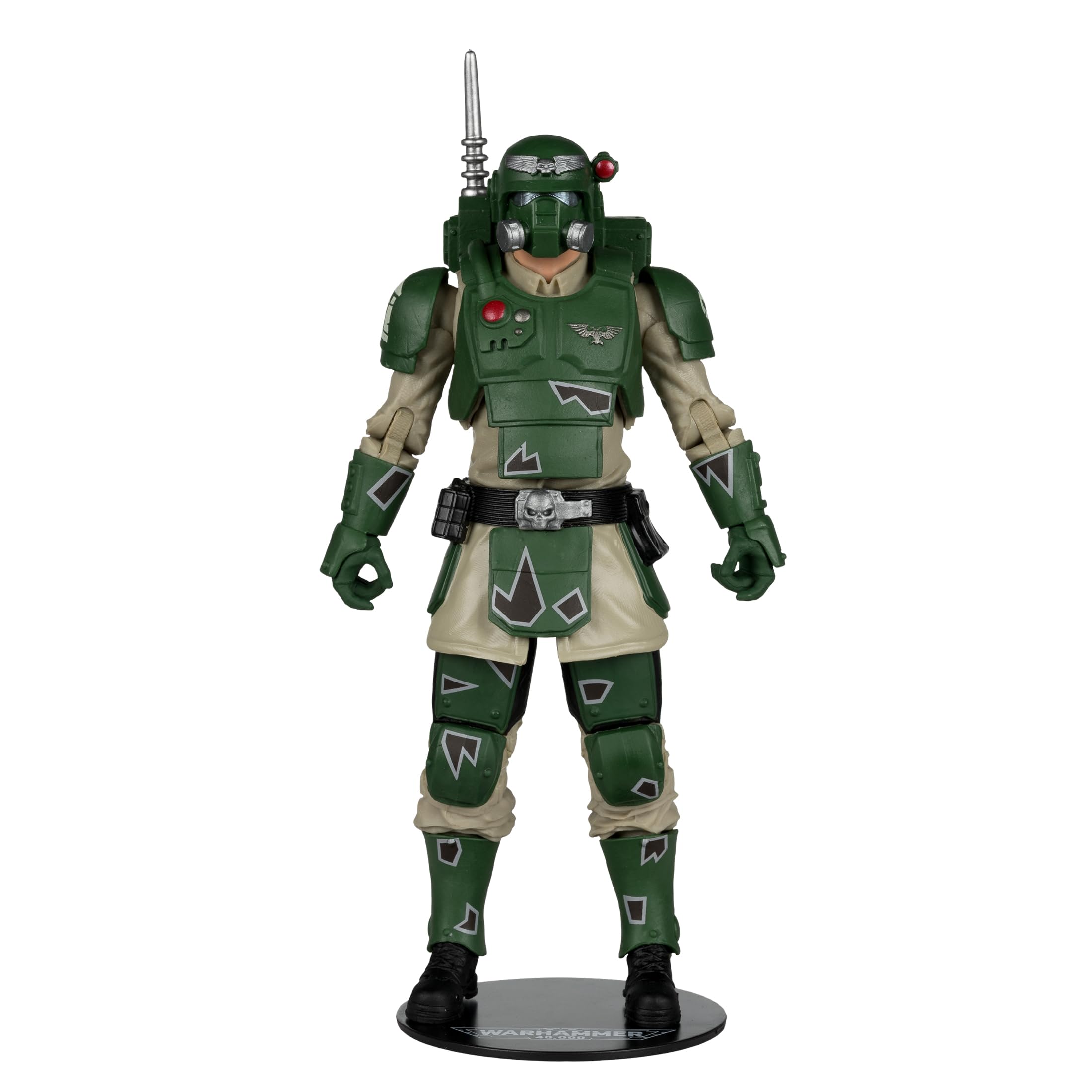 McFarlane Toys Kasrkin extra hands enable versatile posing options.