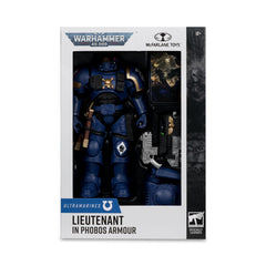 McFarlane Toys Warhammer 40K lieutenant art card included for collectible storytelling.