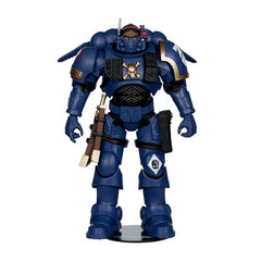 McFarlane Toys Warhammer 40K lieutenant Phobos armour bolt pistol detail.