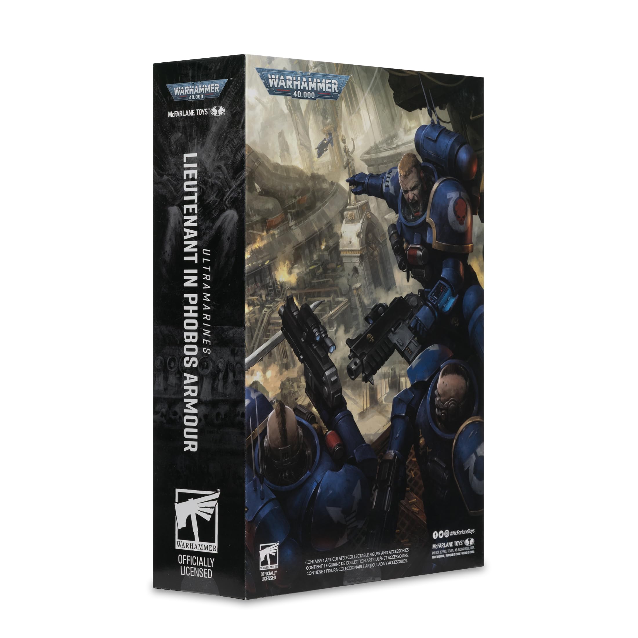 McFarlane Toys Warhammer 40K window box packaging for premium unwrap-and-display.