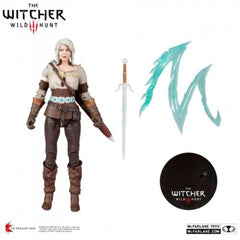 McFarlane Witcher Ciri figure includes sword, sheath, and base for dynamic display