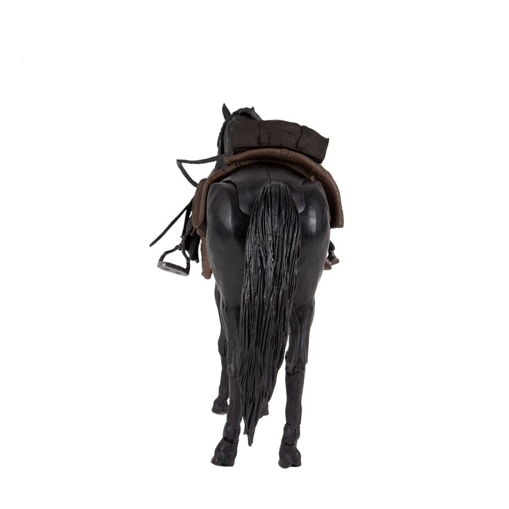 McFarlane Roach includes silver sword accessory for authentic Witcher setups.