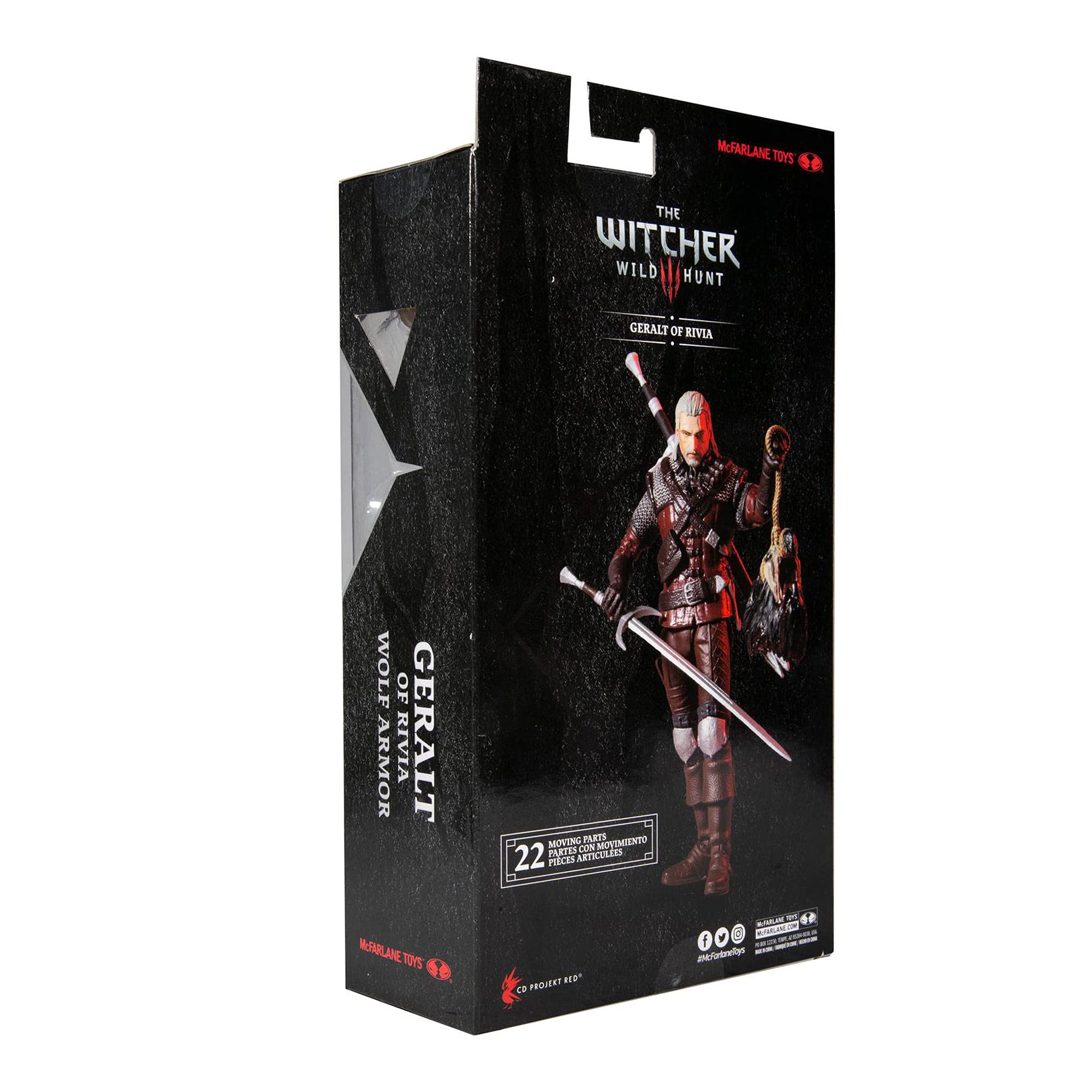 McFarlane Toys Witcher window box packaging makes a polished display piece