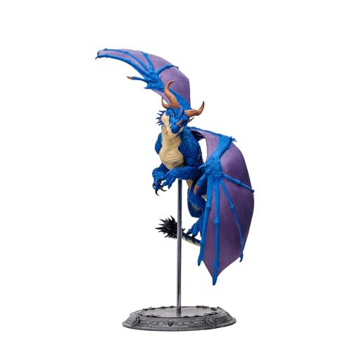 McFarlane Toys World of Warcraft Blue Highland Drake rich colors and scaly details