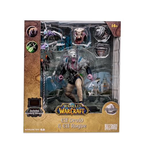 McFarlane Toys World of Warcraft Elf Druid/Rogue portrait highlights detailing