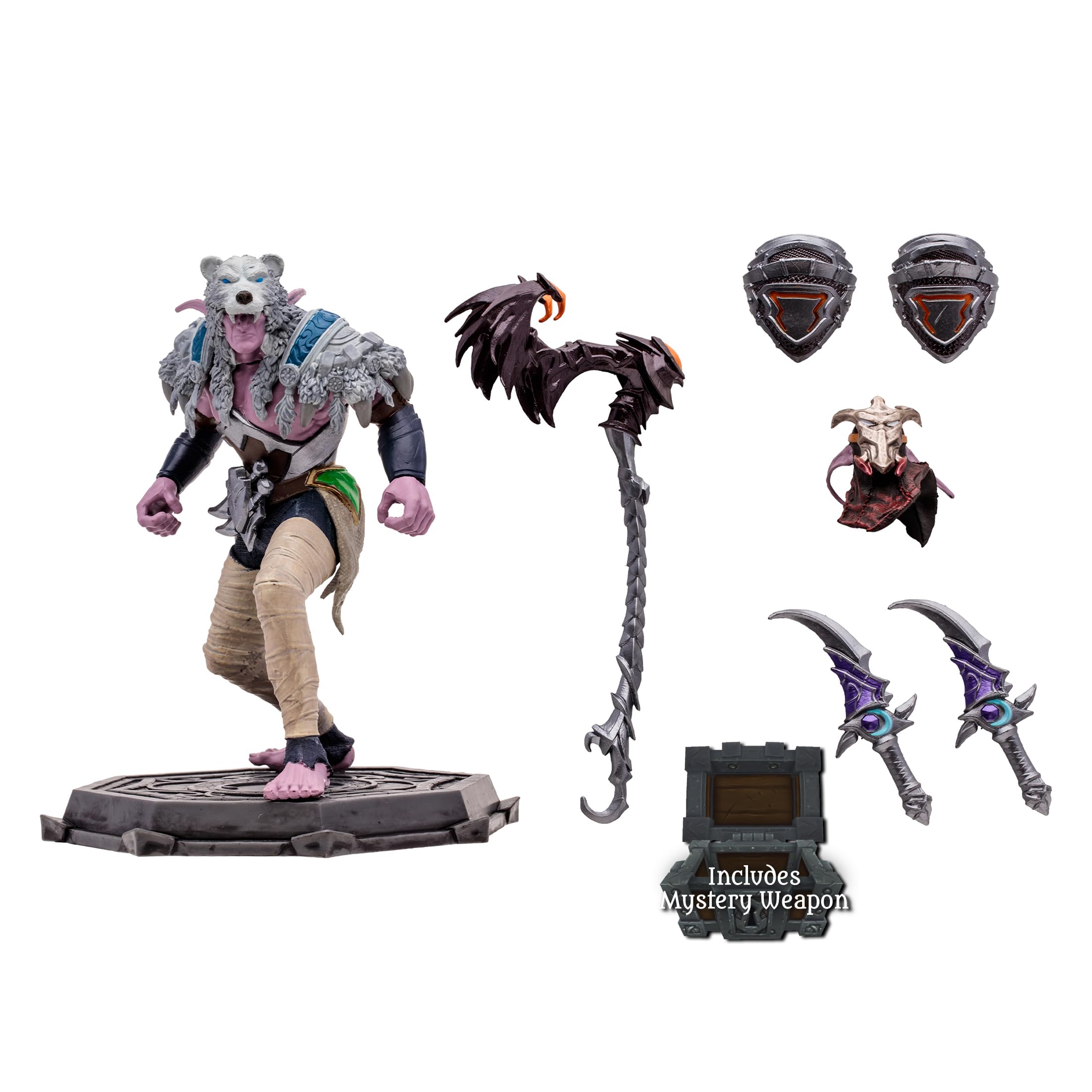 McFarlane Toys World of Warcraft Elf Druid/Rogue weapon set for display versatility