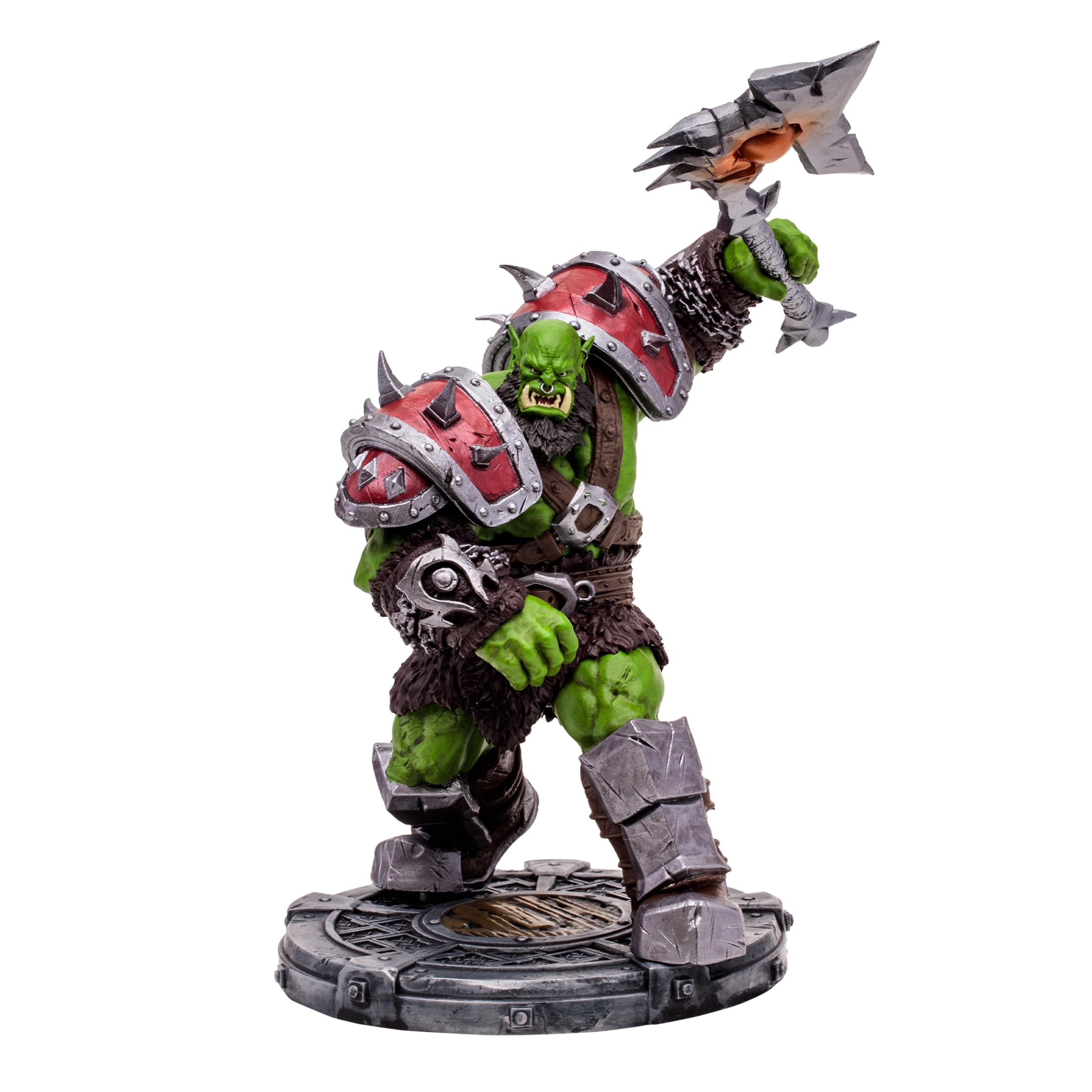 McFarlane Toys World of Warcraft Orc display base supports stable setups