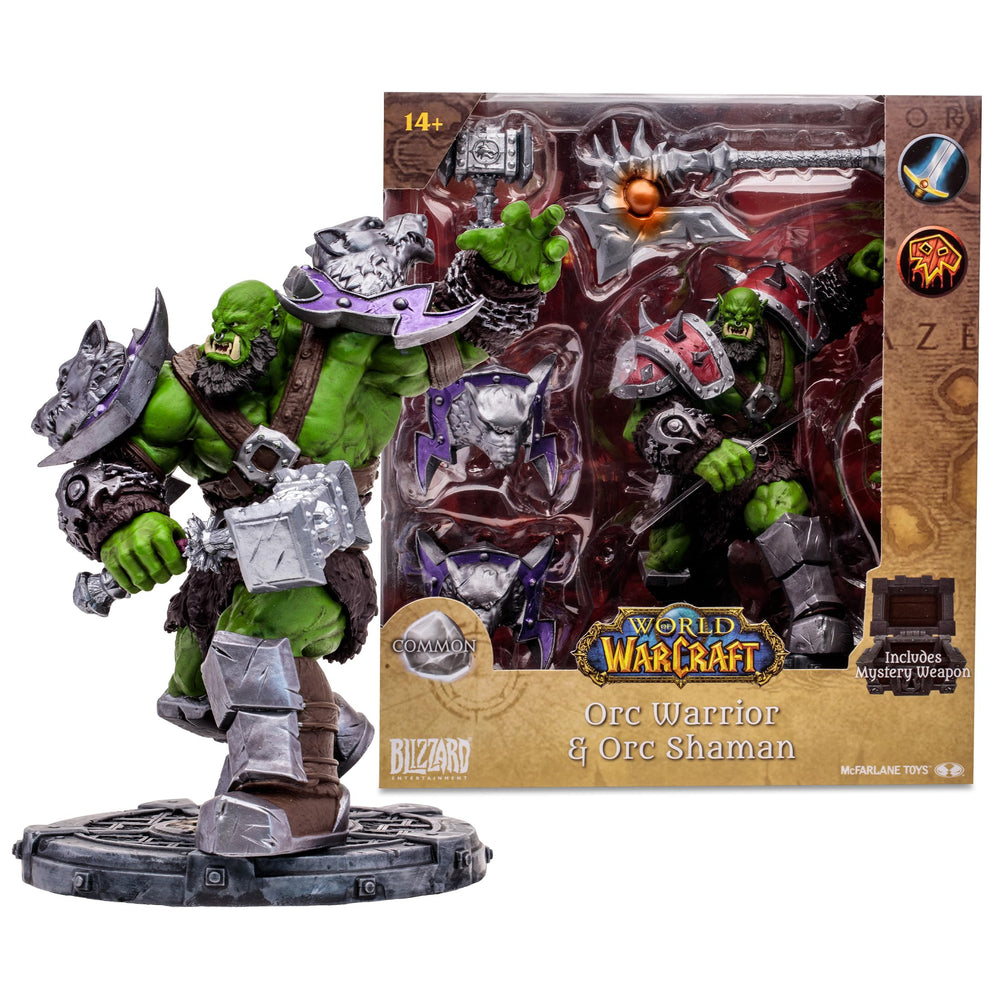 McFarlane Toys World of Warcraft Orc Warrior-Shaman 1:12 pose figure for display