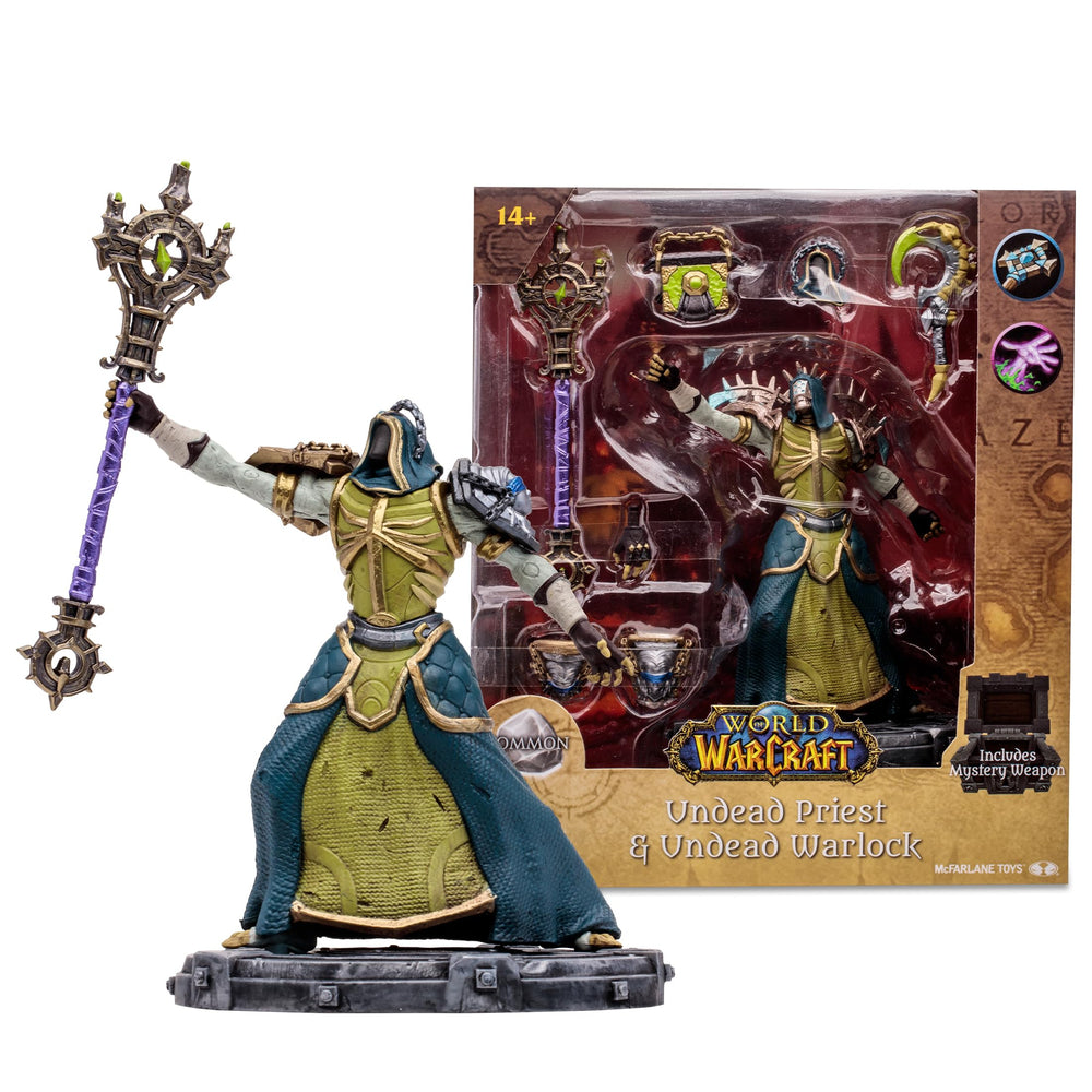 McFarlane Toys World of Warcraft undead priest-warlock pose figure for dynamic display.