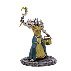 McFarlane Toys WOW undead priest-warlock display base for secure posing.