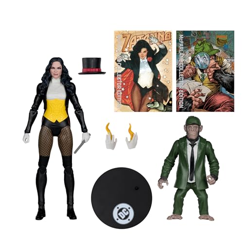 McFarlane Toys Zatanna with Detective Chimp ready for storytelling and display