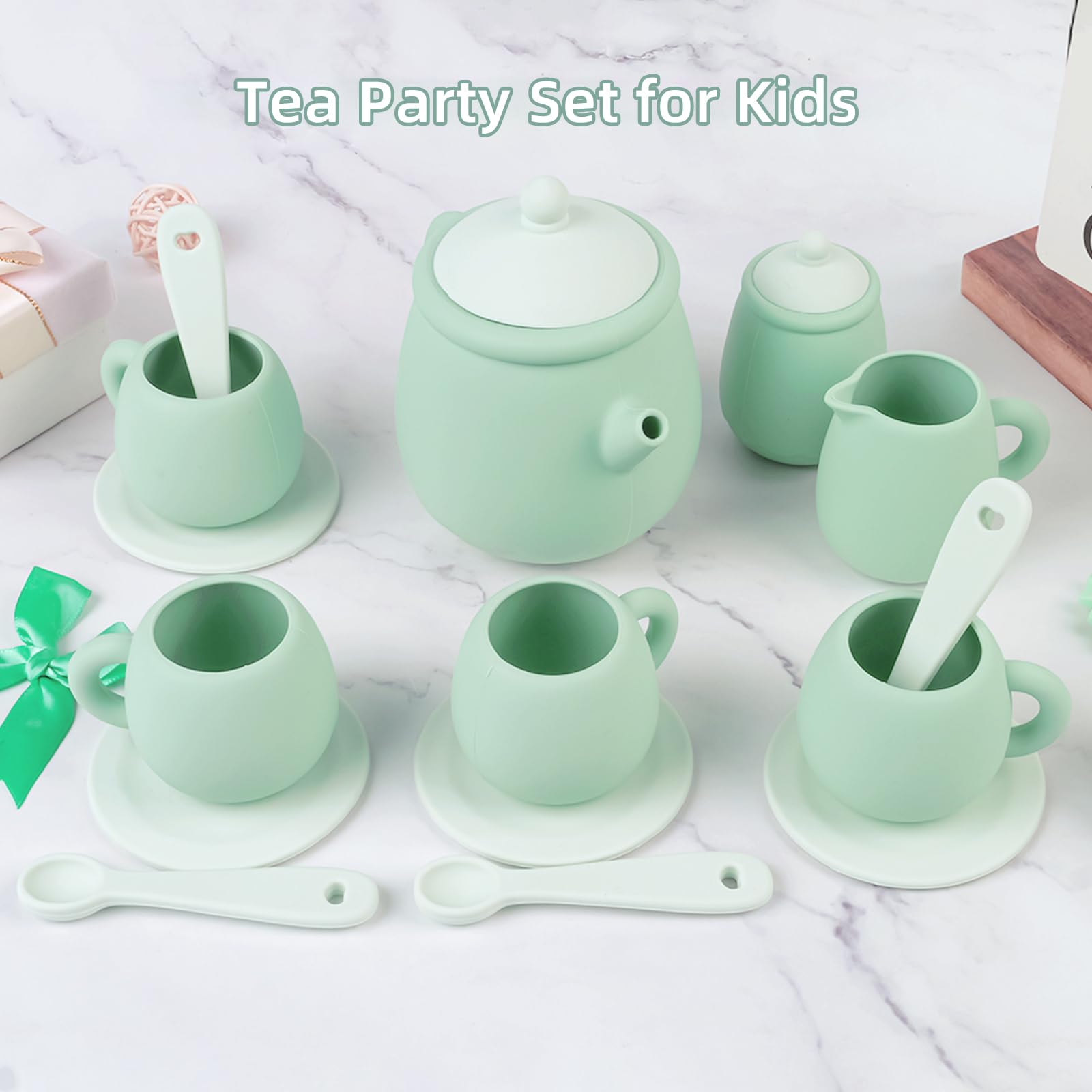 MCGMITT four silicone tea cups for gentle, kid-friendly tea parties