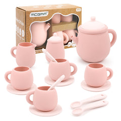 MCGMITT silicone teapot with lid for safe, kid-friendly pretend tea time