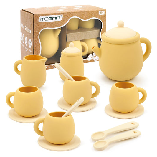 MCGMITT teapot with lid for safe, imaginative tea party play.