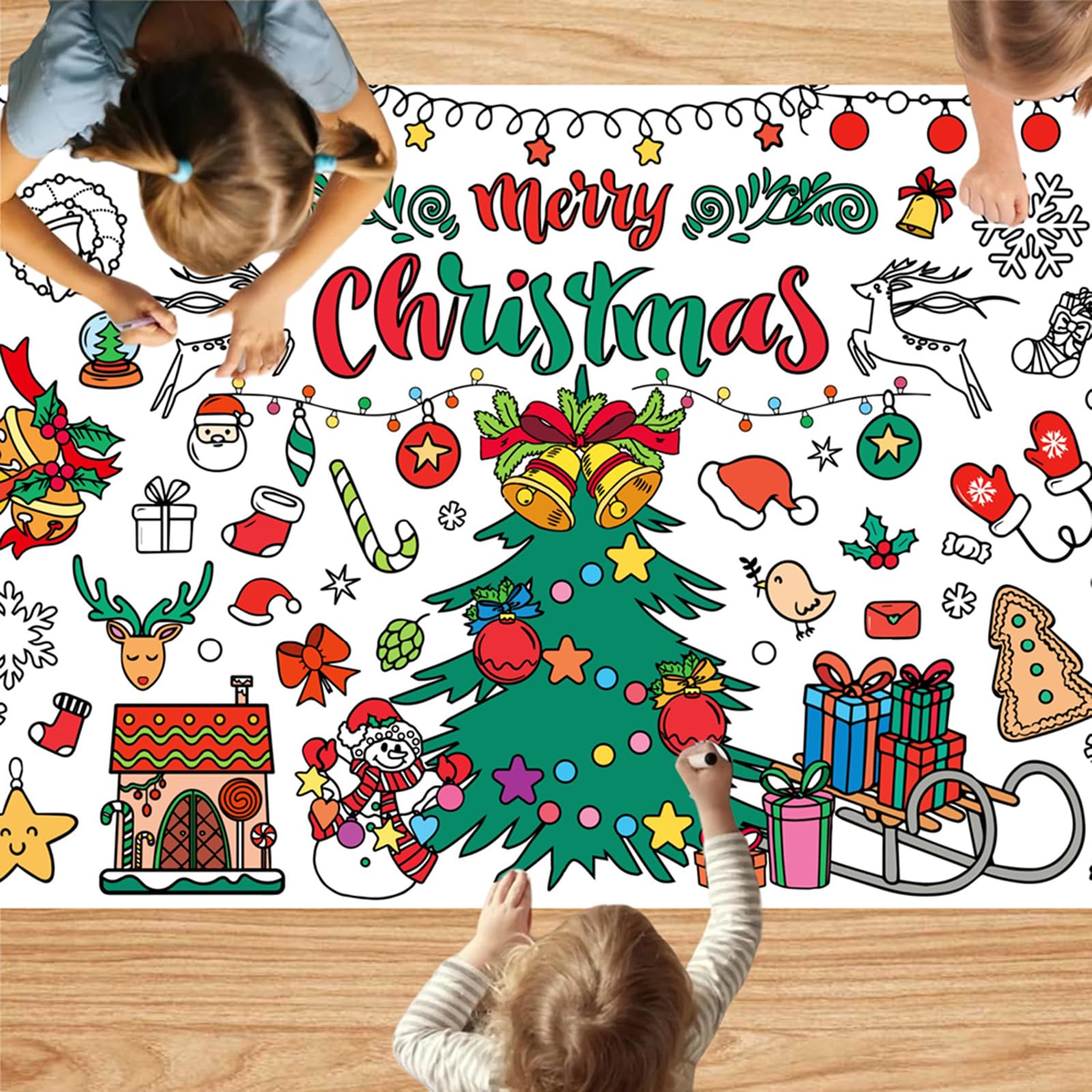 Mchochy giant coloring poster 30x72 inches offers a shared creative activity for kids at home or school.