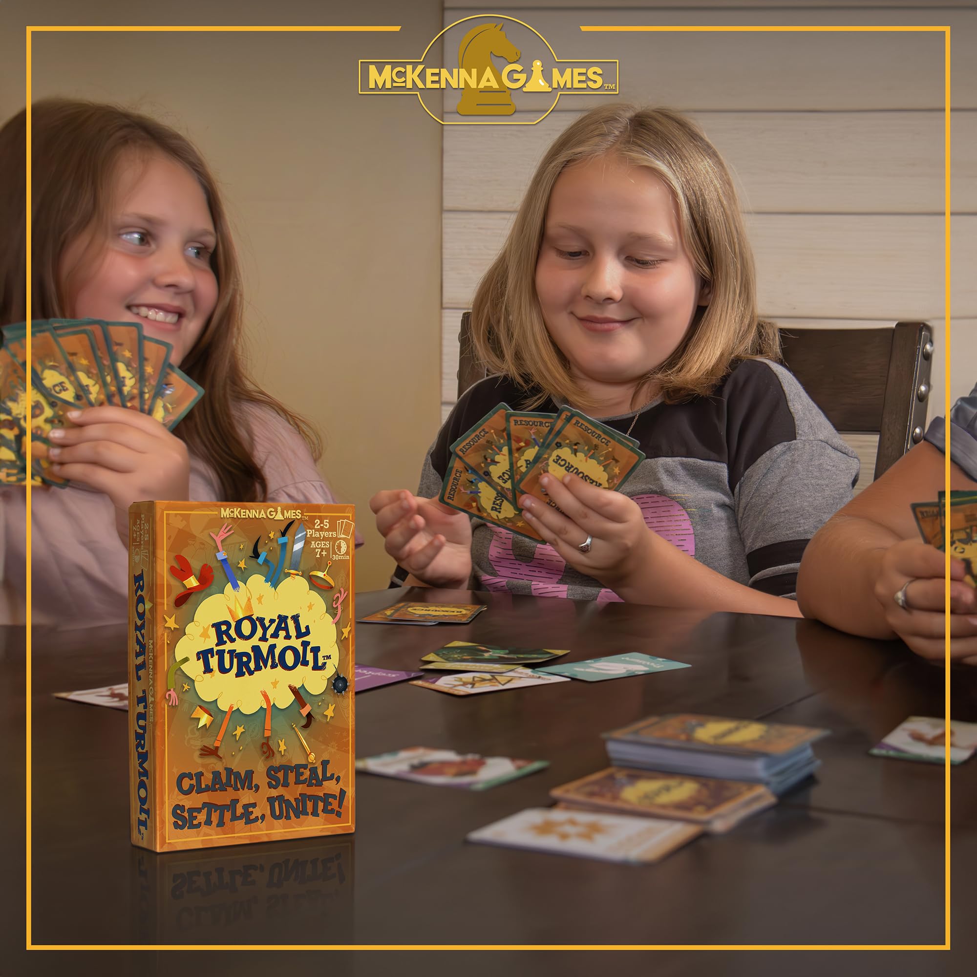 McKenna Games Royal Turmoil for-all-ages accessible family game night.