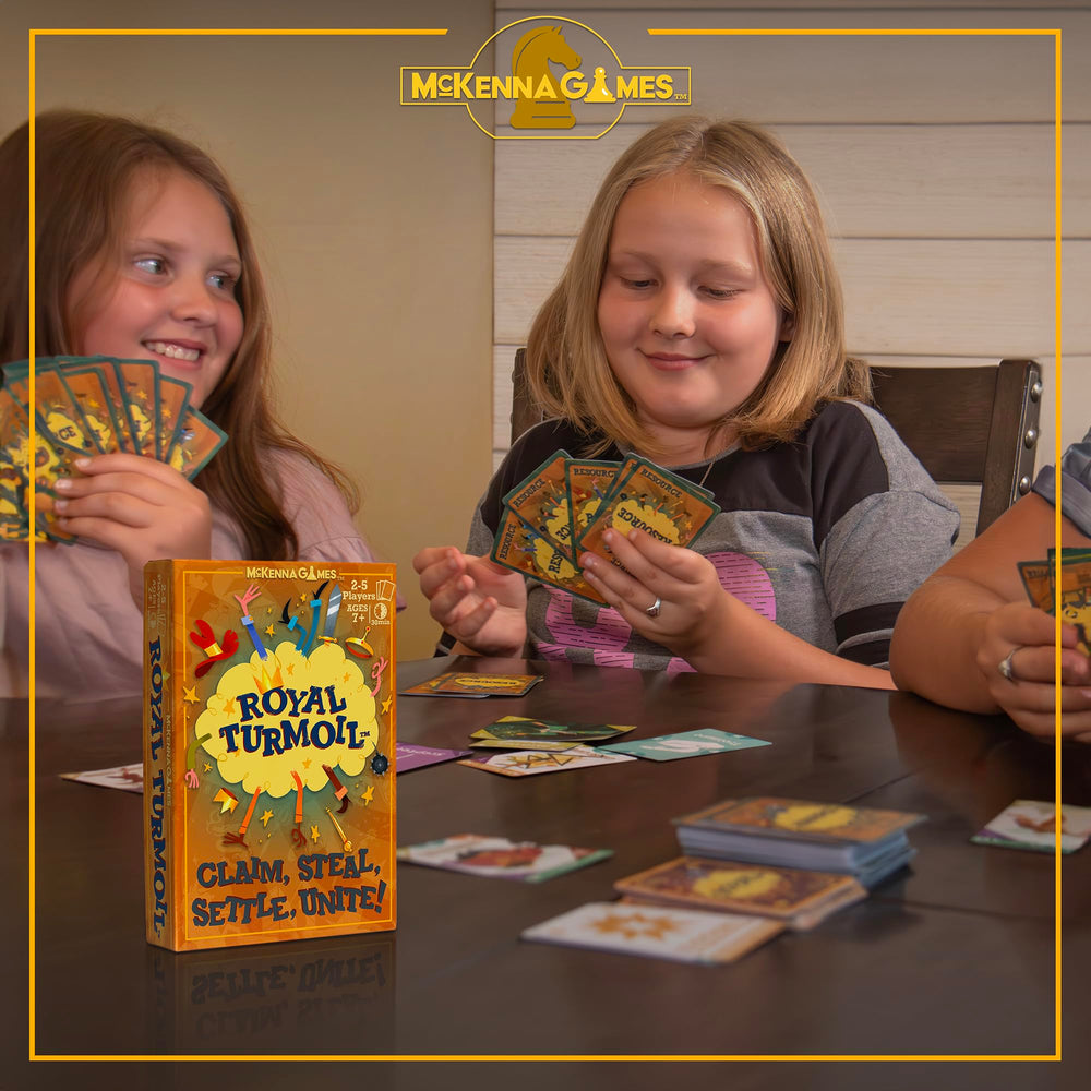 McKenna Games Royal Turmoil for-all-ages accessible family game night.