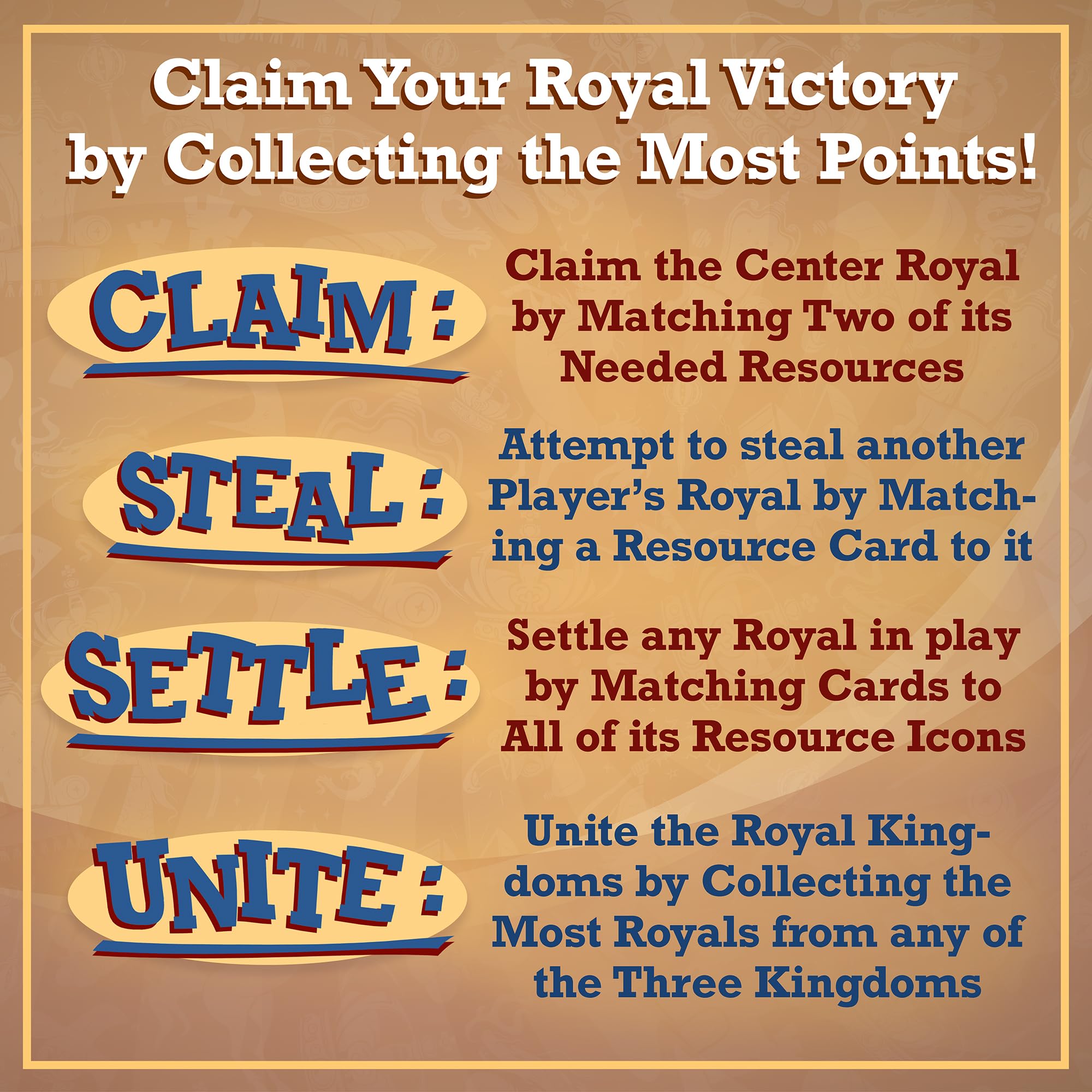 McKenna Games Royal Turmoil unite-points strategy captured during play.