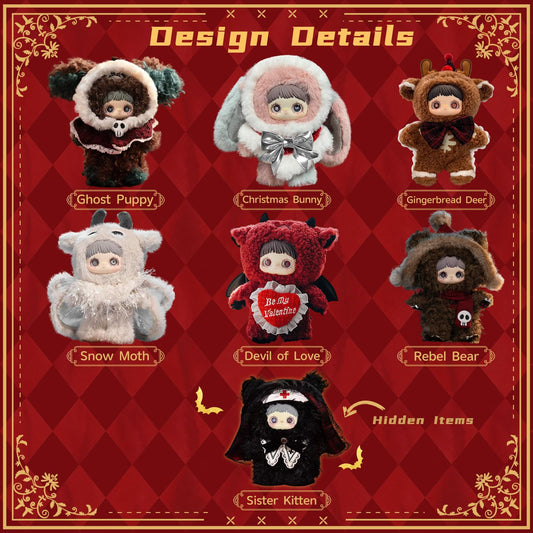 Mckkymi Maymei red velvet dress plush with lace detail ready for desk display