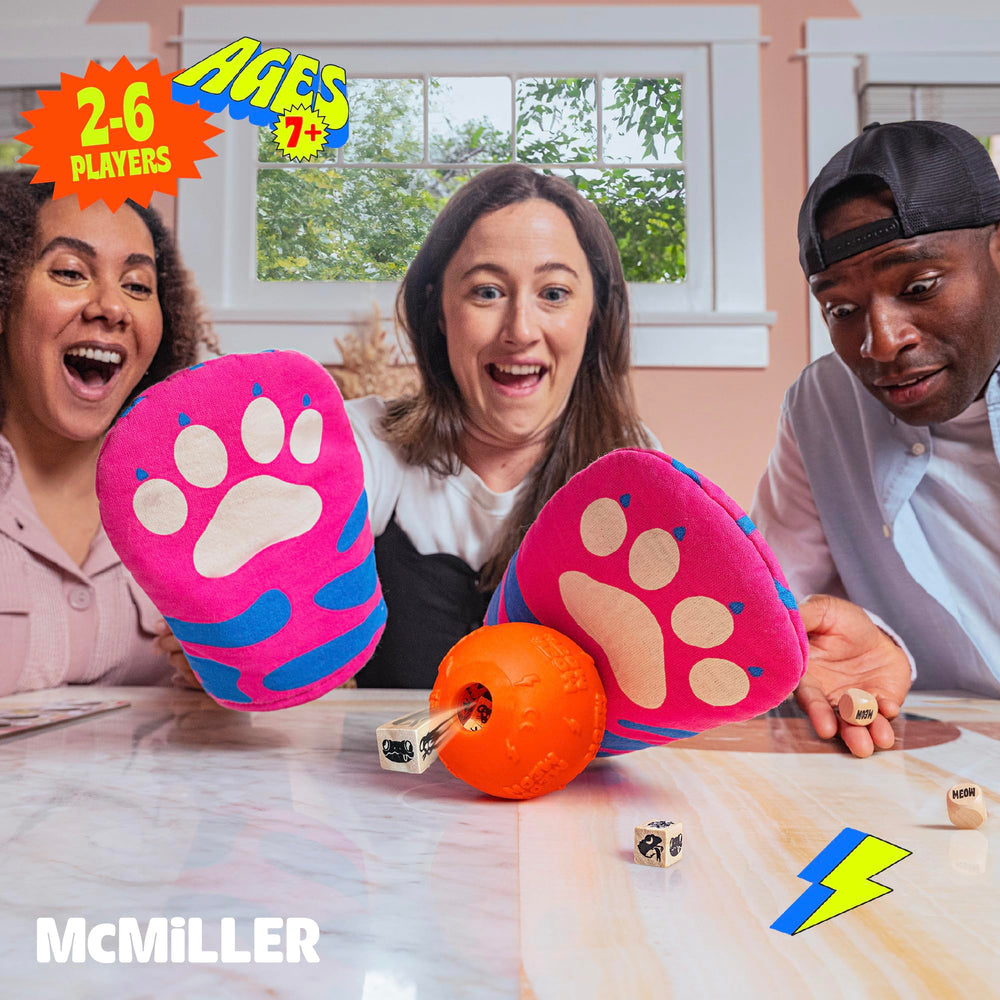 MCMILLER Cat Mitt Game dice roll chaos sparks fast-paced fun for all ages.