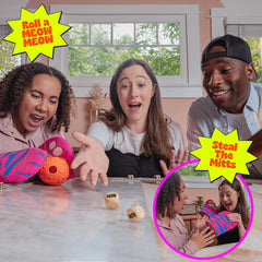 MCMILLER Cat Mitt Game family-night setup brings everyone together for shared laughs.