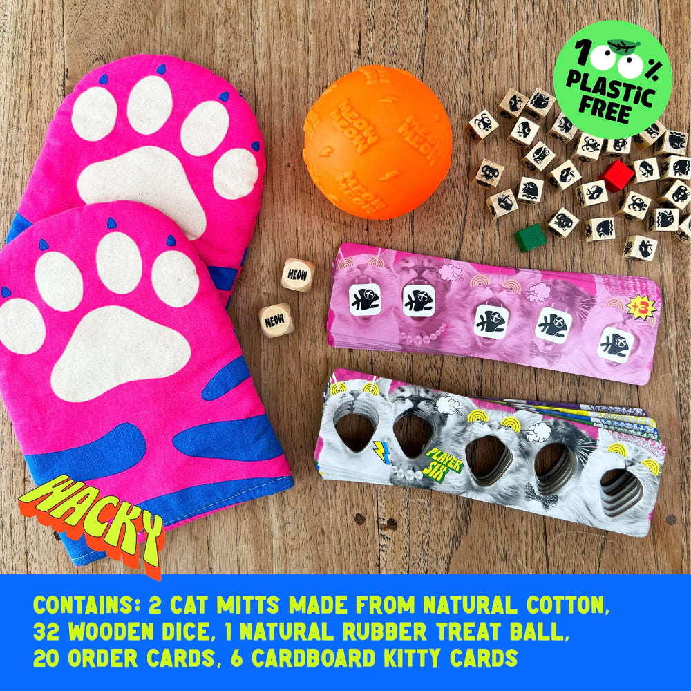 MCMILLER Cat Mitt Game treat ball scoop highlights strategic play and tasty rewards.